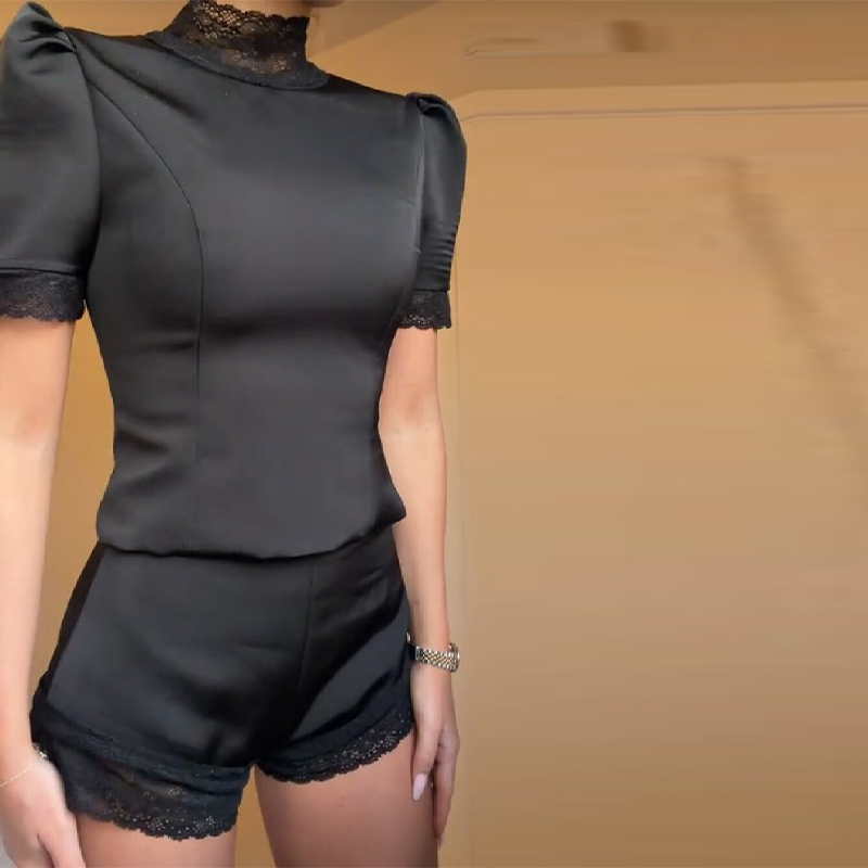 Blouse Off Shoulder - Conjuntos Cortos de Top con Borde