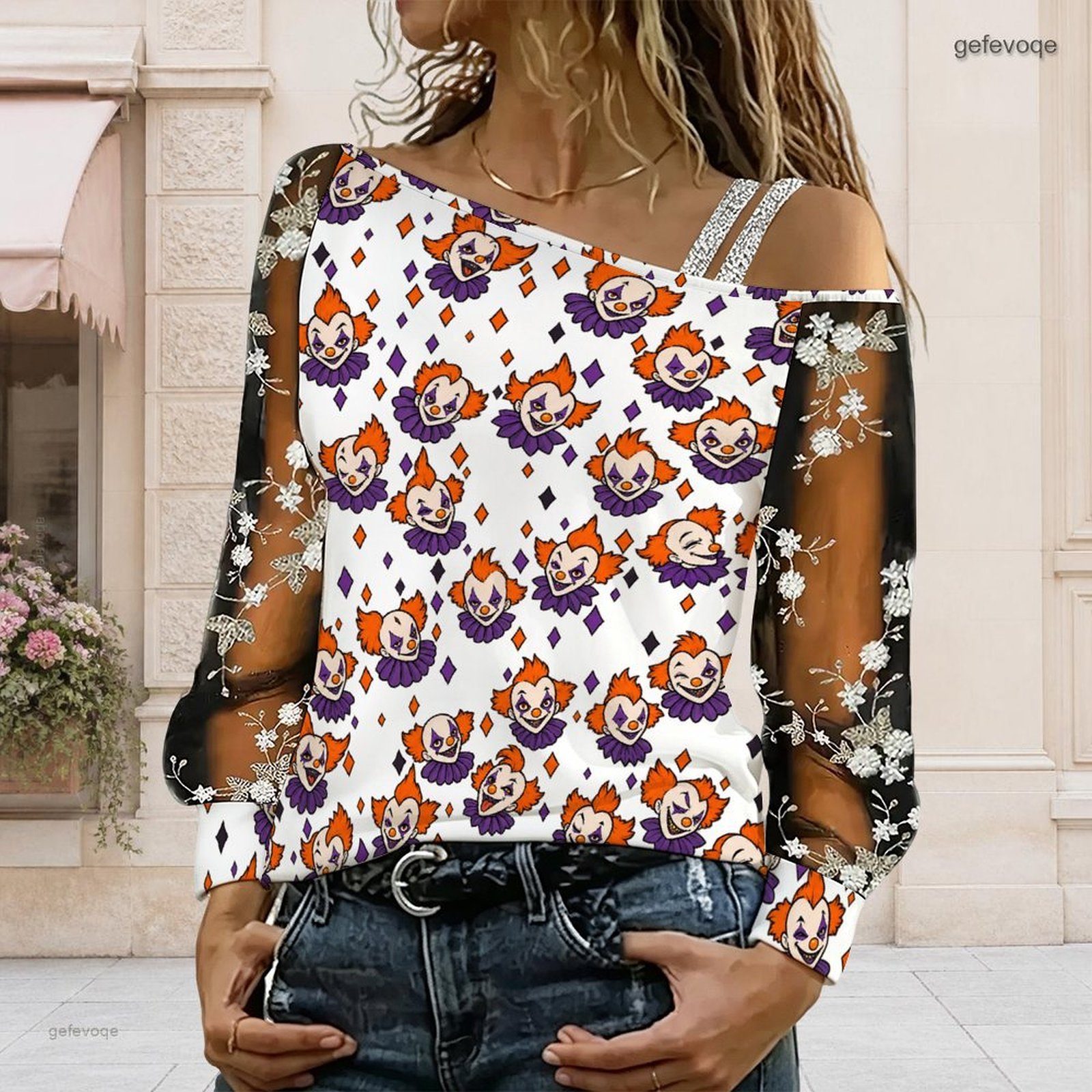 Blusa asimétrica para mujer co - Blouse Off Shoulder reseña y precio